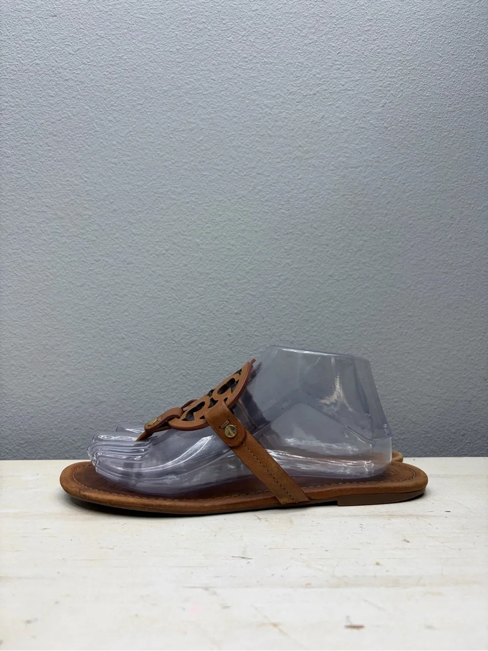 Tory Burch Brown Leather Miller Sandals Size 9